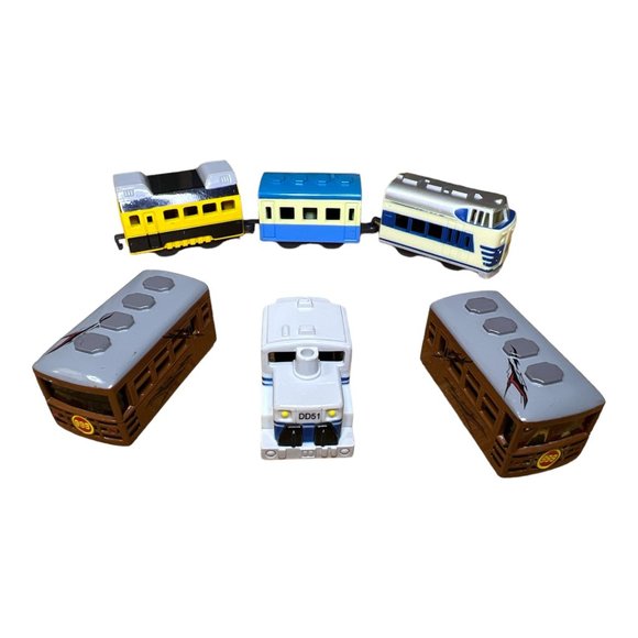 Lot of 6 Tomy Miniature Plarail Capsule Intermediate Express Coaches 2" x 1" - Picture 5 of 11